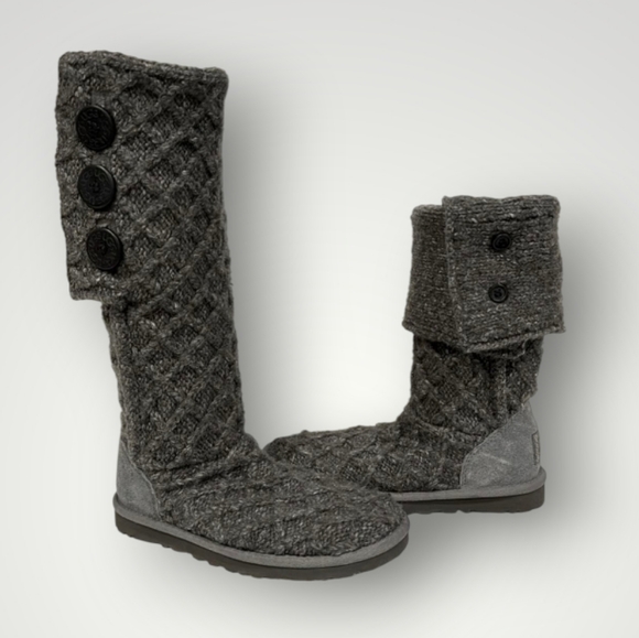 UGG Women’s Lattice Cardy Knit Boots - Picture 6 of 10
